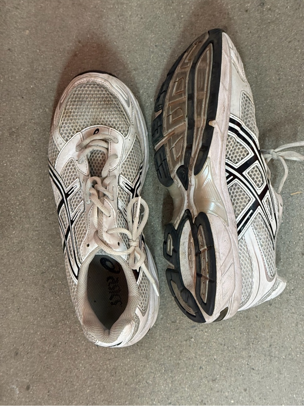 ASICS White and Black Men's Athletic Sneakers